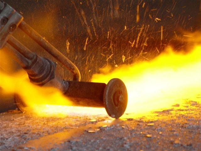 Обработка горелкой