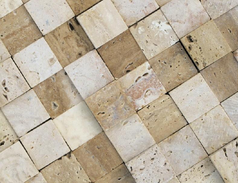 Мозаичная плитка из травертина