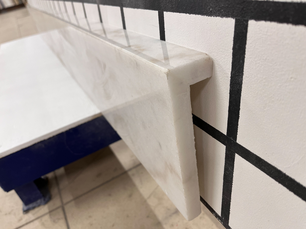 Изделие Подоконник узкий (1840х170х20 мм)/Мрамор Guangxi White/Белый/Полировка - изображение 2