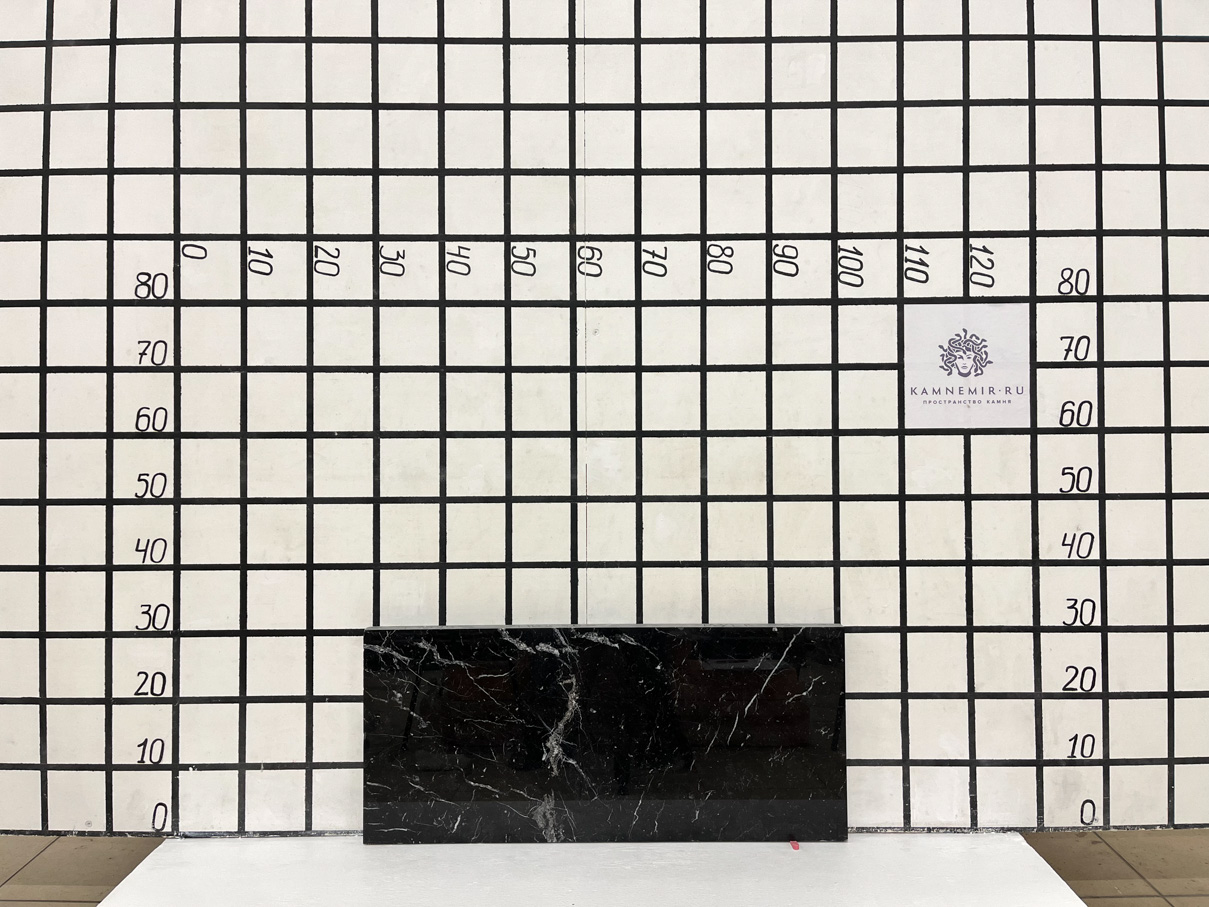 Изображение Заготовка  (710х300х30 мм)/Мрамор Nero Marquina/Черный/Полировка