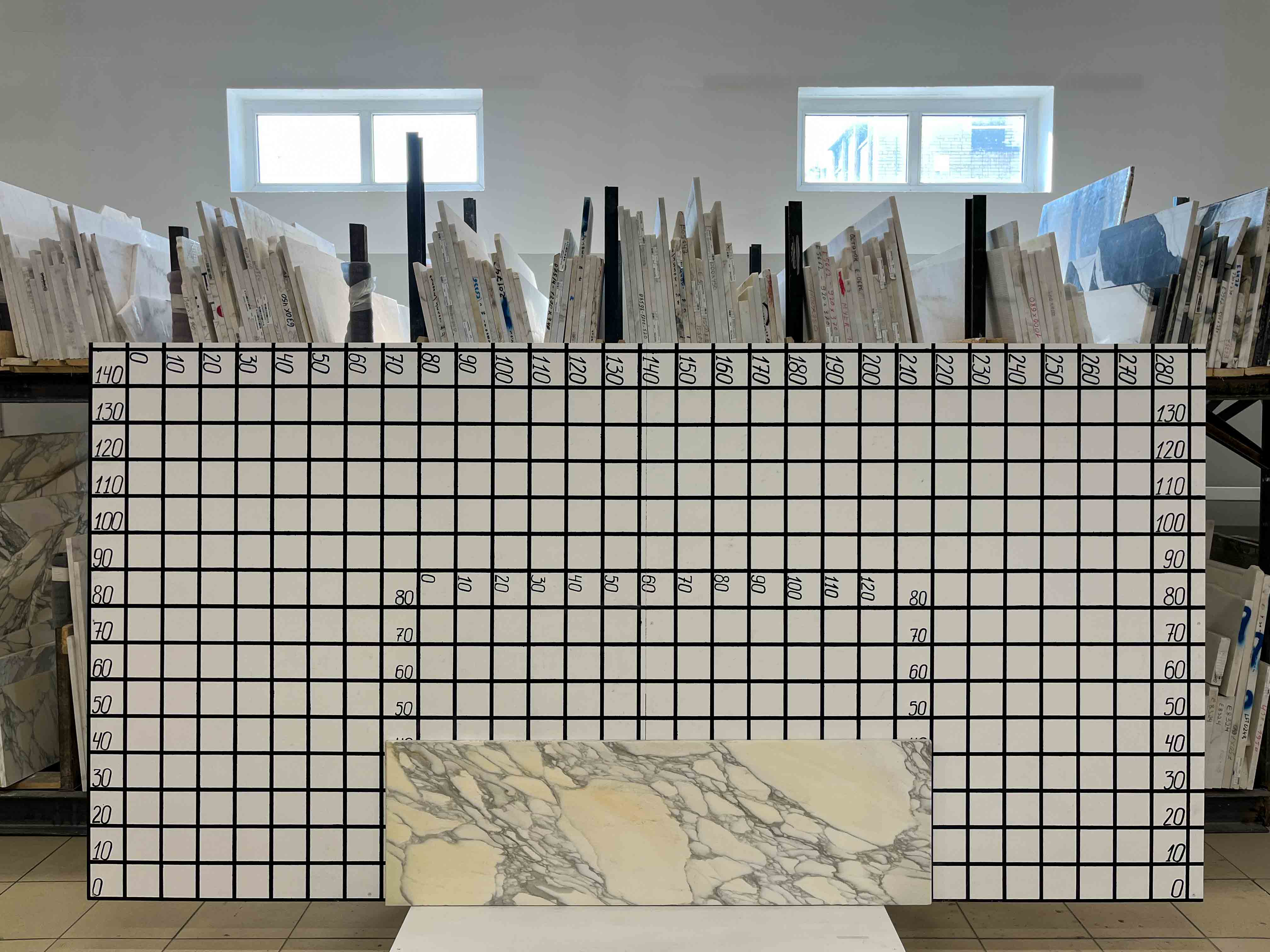 Изображение Заготовка F2375 (1450х430х20 мм)/Мрамор Calacatta/Белый/Полировка