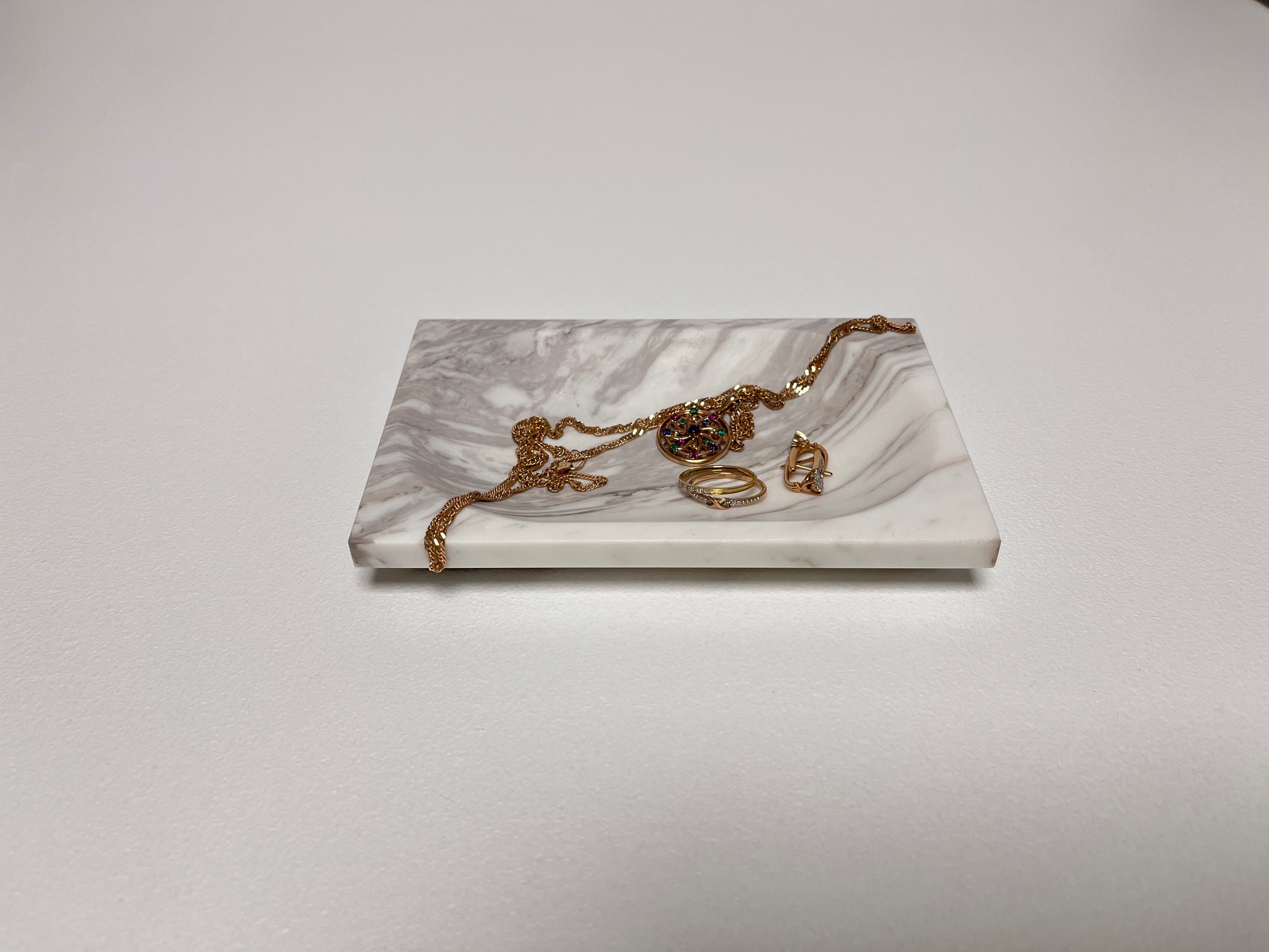 СПK Мыльница прямоугольная (140х90х18 мм)/Мрамор Pirgon/Белый/Лощение - изображение 6