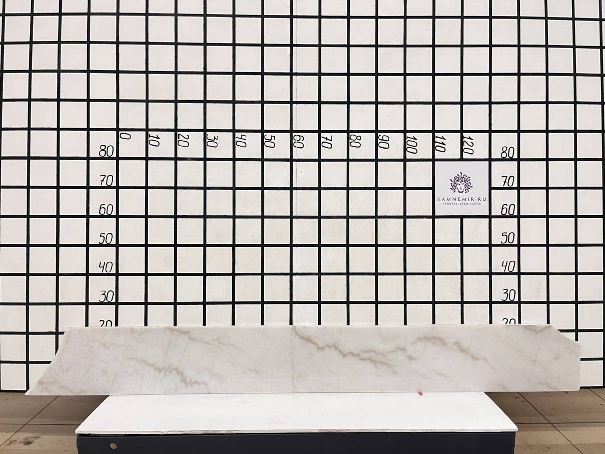 Изображение Заготовка  (1600х200х18 мм)/Мрамор Guangxi White/Белый/Полировка