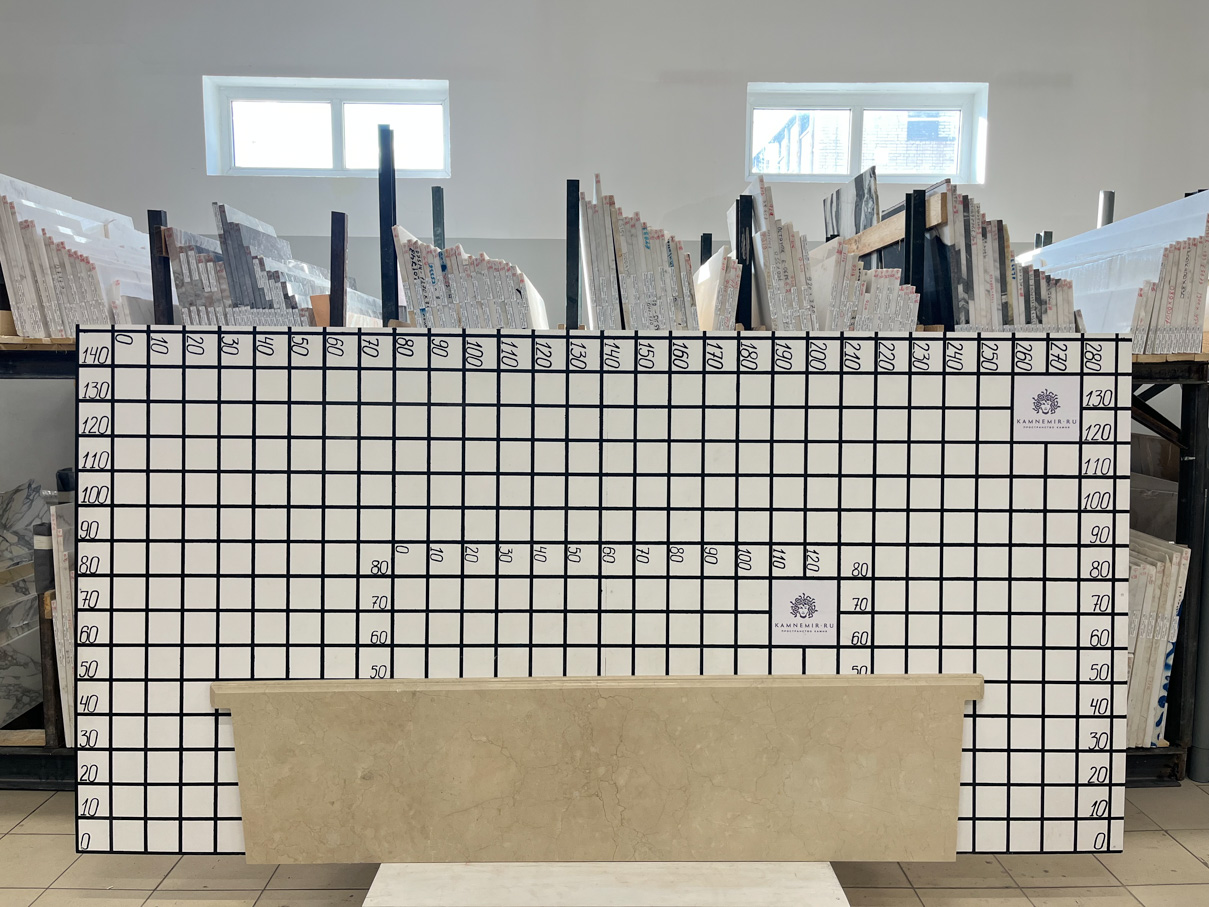 Изображение Изделие Подоконник №2 (2240х530х20 мм)/Мрамор Crema Marfil/Бежевый/Полировка