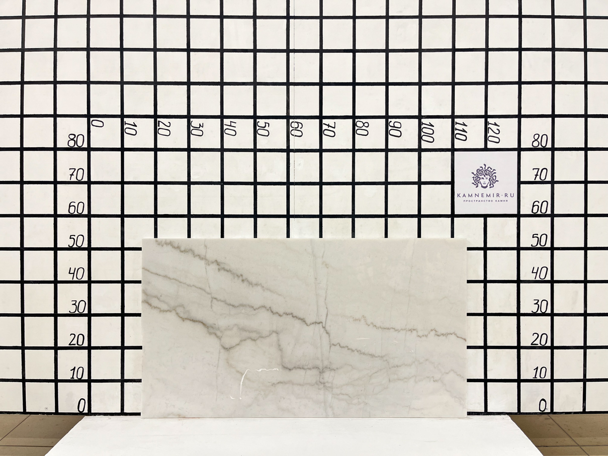 Изображение Заготовка с царапиной (920х530х18 мм)/Мрамор Guangxi White/Белый/Полировка
