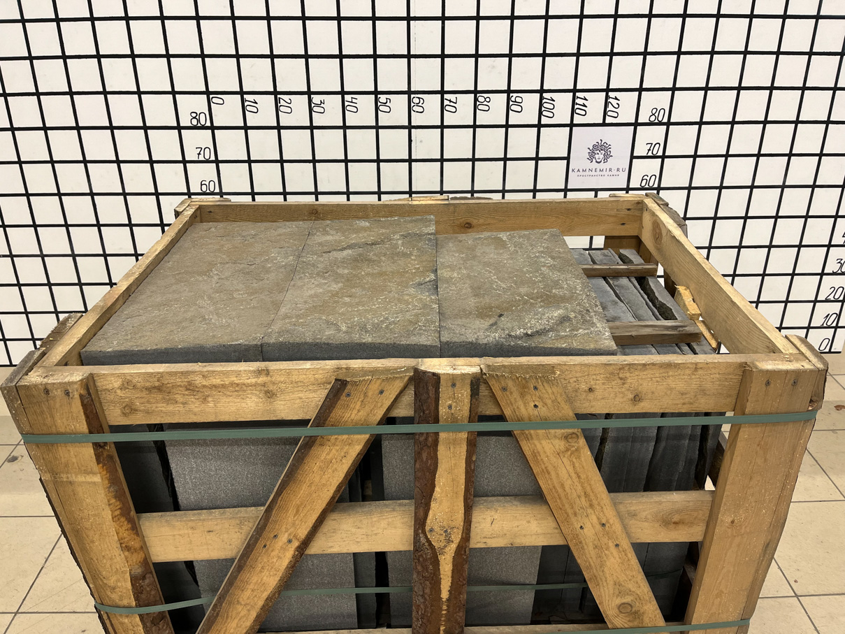 Плитка толщ 10-40 (600х300х10 мм)/Гранит Габбро/Черный/Скала, Натуральный скол - изображение 3