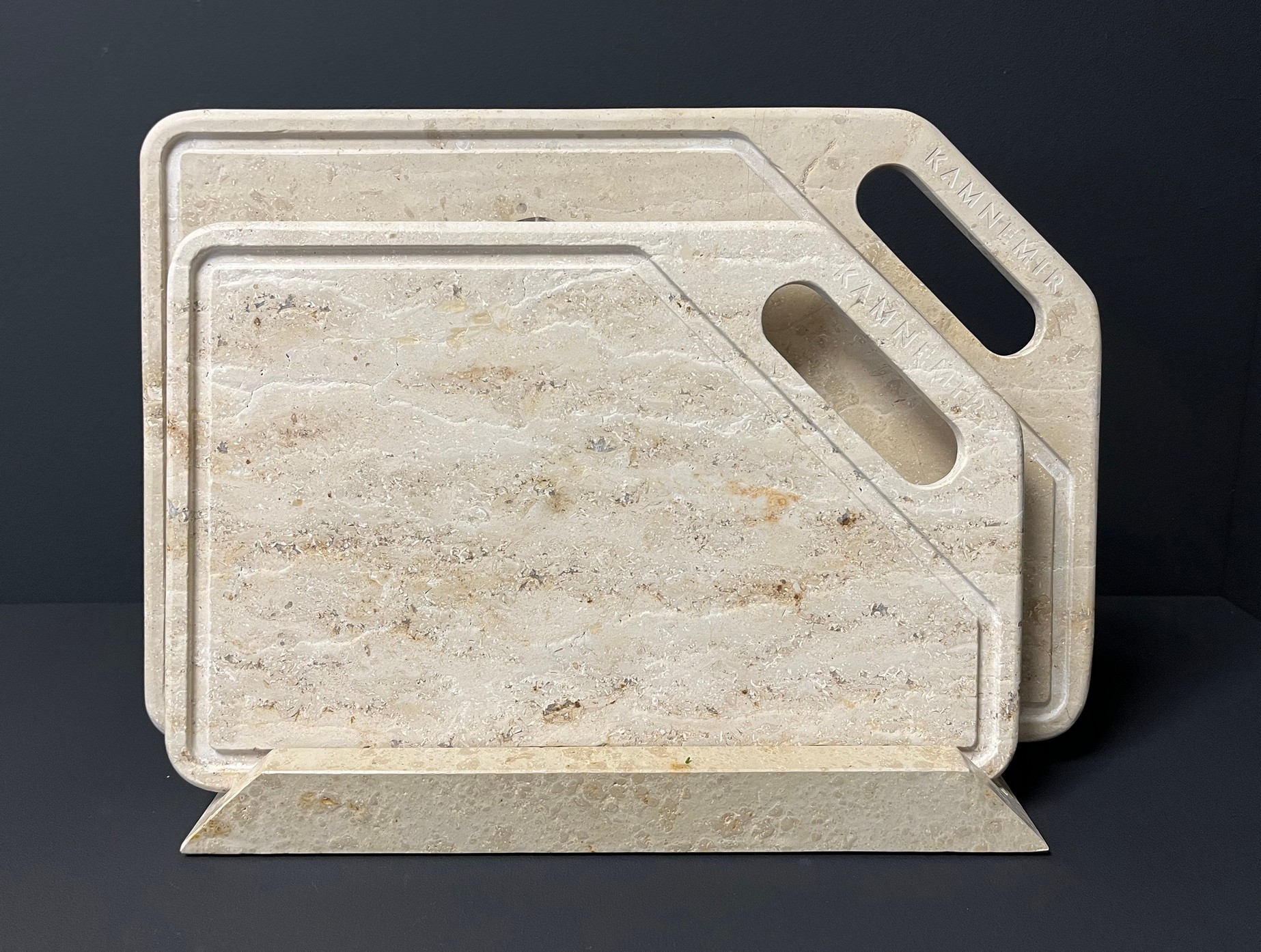 СПK Набор Разд. Доски с подставкой (360х250х80 мм)/Известняк Jura Beige/Бежевый/Антик - изображение 2