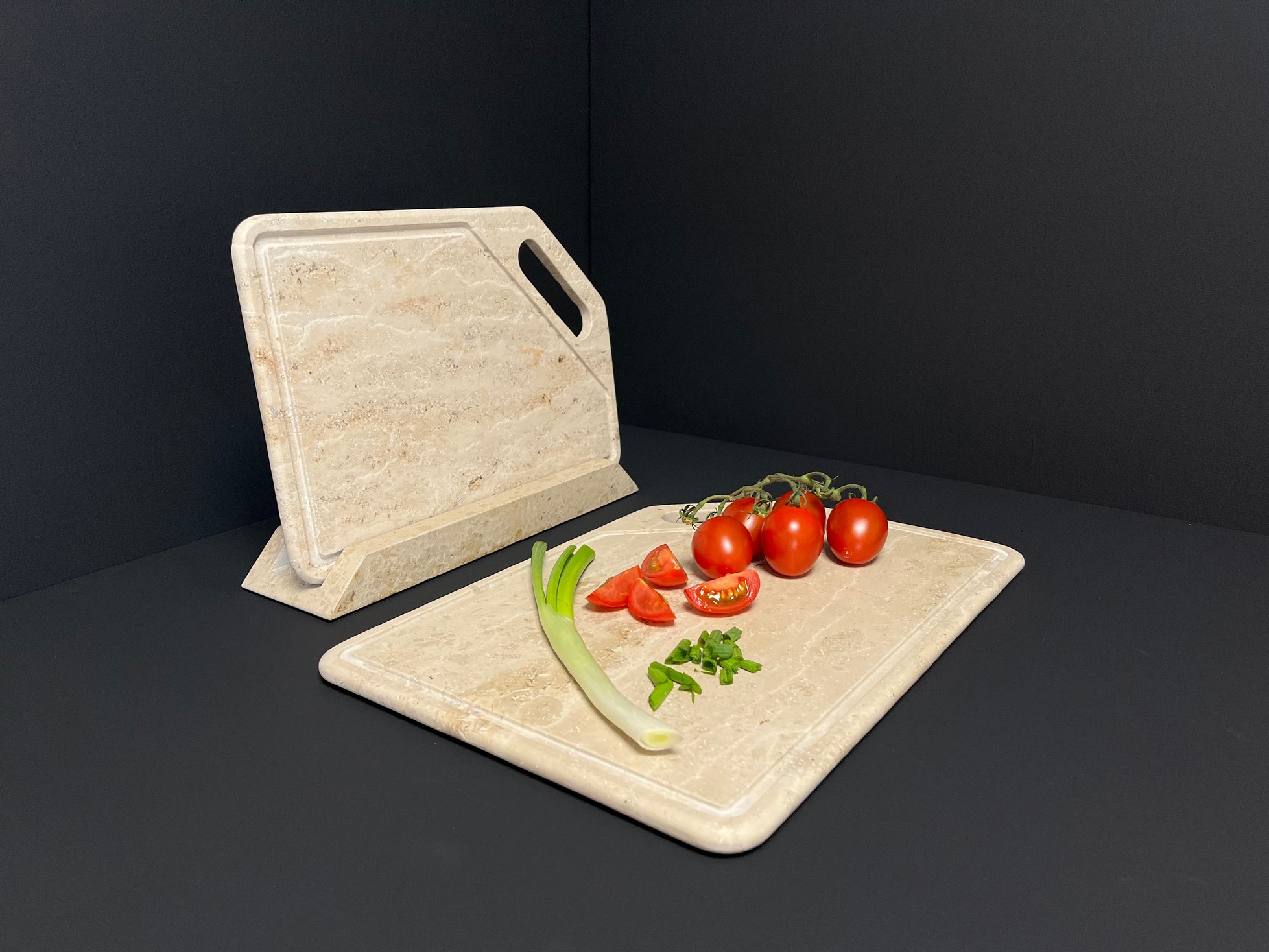 СПK Набор Разд. Доски с подставкой (360х250х80 мм)/Известняк Jura Beige/Бежевый/Антик - изображение 6