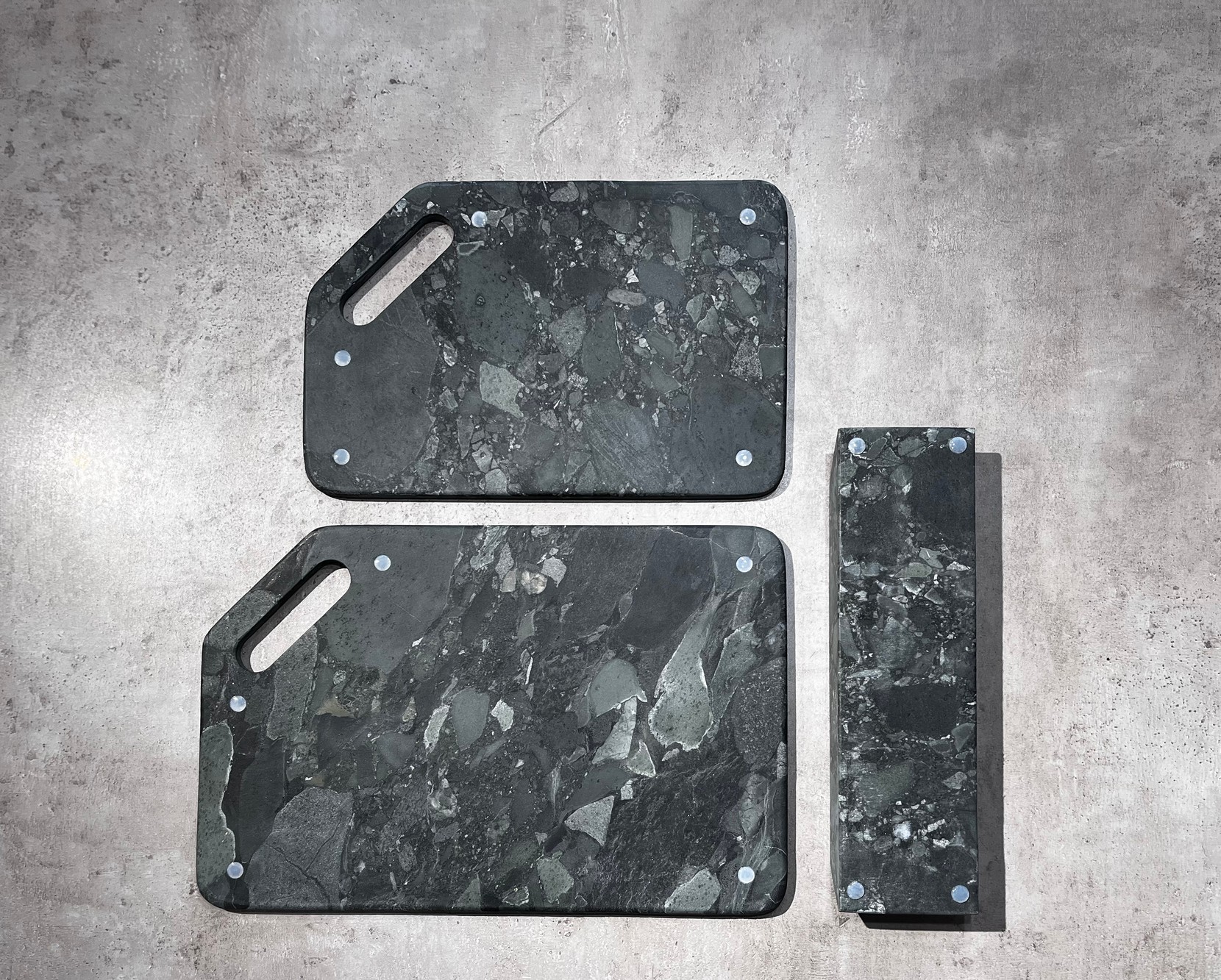 СПK Набор Разд. Доски с подставкой (360х250х80 мм)/Конгломерат Onego Green/Зеленый/Антик - изображение 2