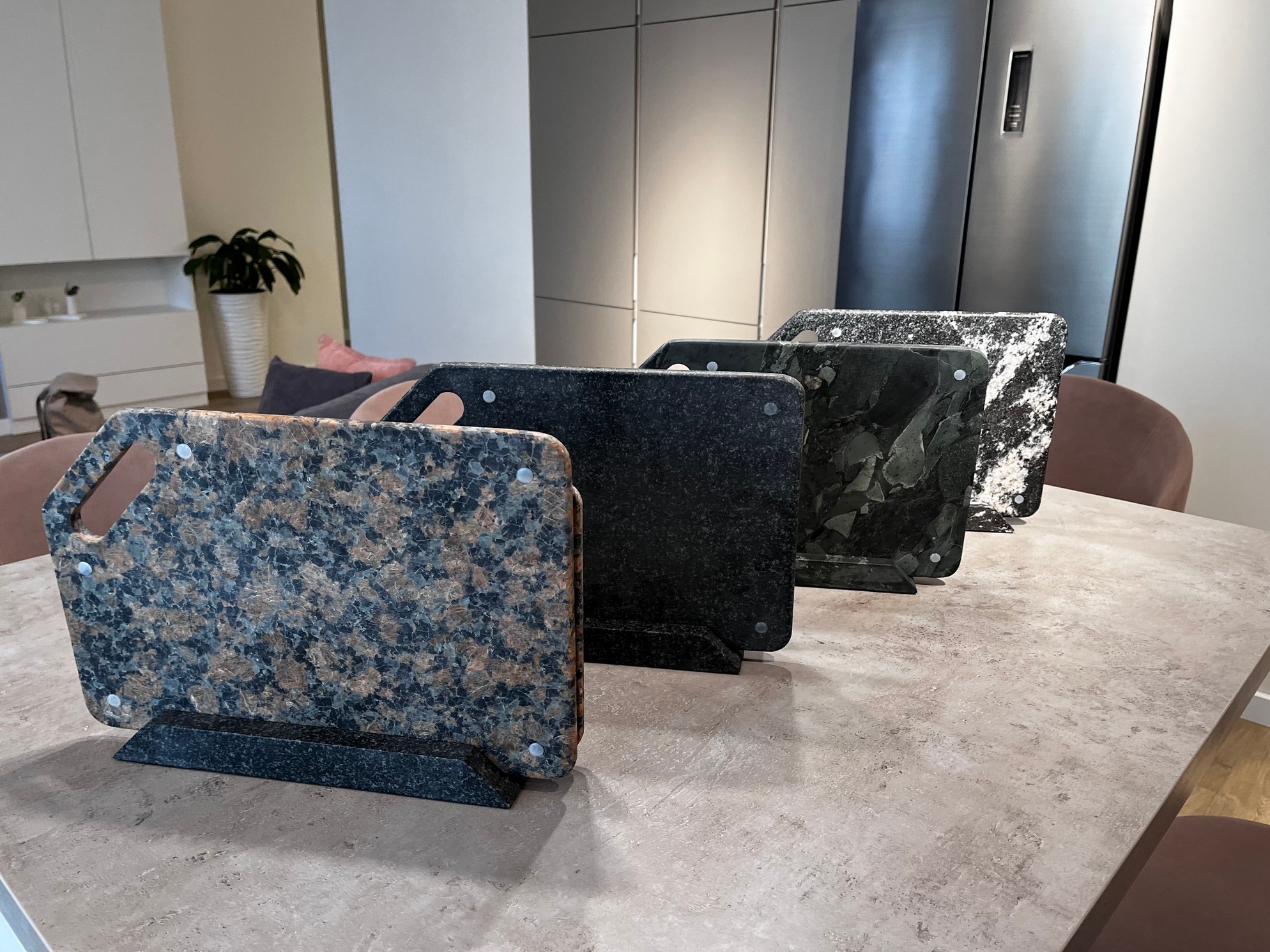 СПK Набор Разд. Доски с подставкой (360х250х80 мм)/Конгломерат Onego Green/Зеленый/Антик - изображение 3