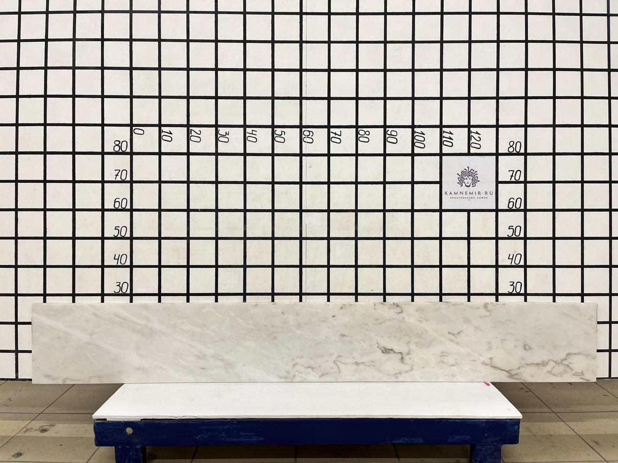 Изображение Заготовка  (1950х260х20 мм)/Мрамор Bianco Lasa Vena Oro/Белый/Антик