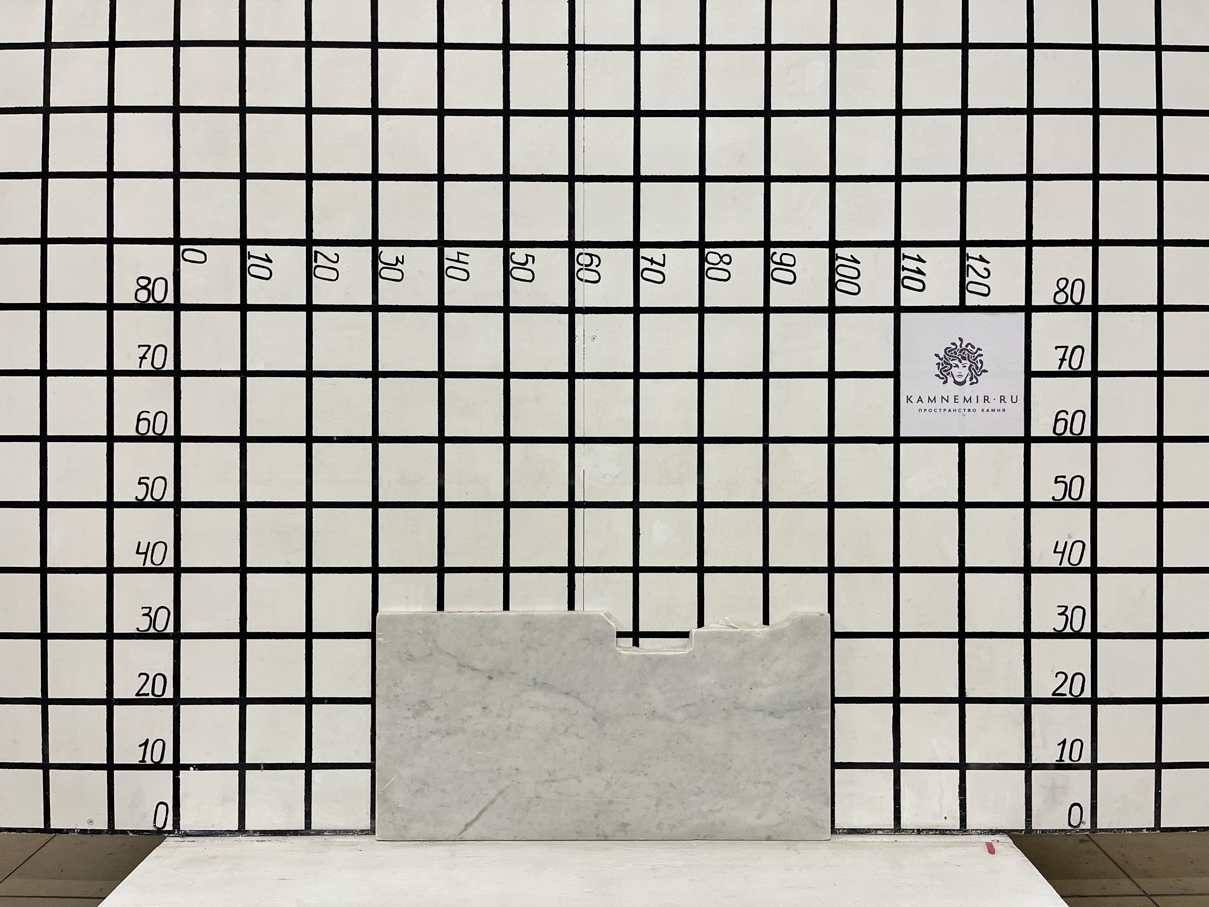 Изображение Заготовка с царапинами (680х270х20 мм)/Мрамор Bianco Carrara/Белый/Полировка