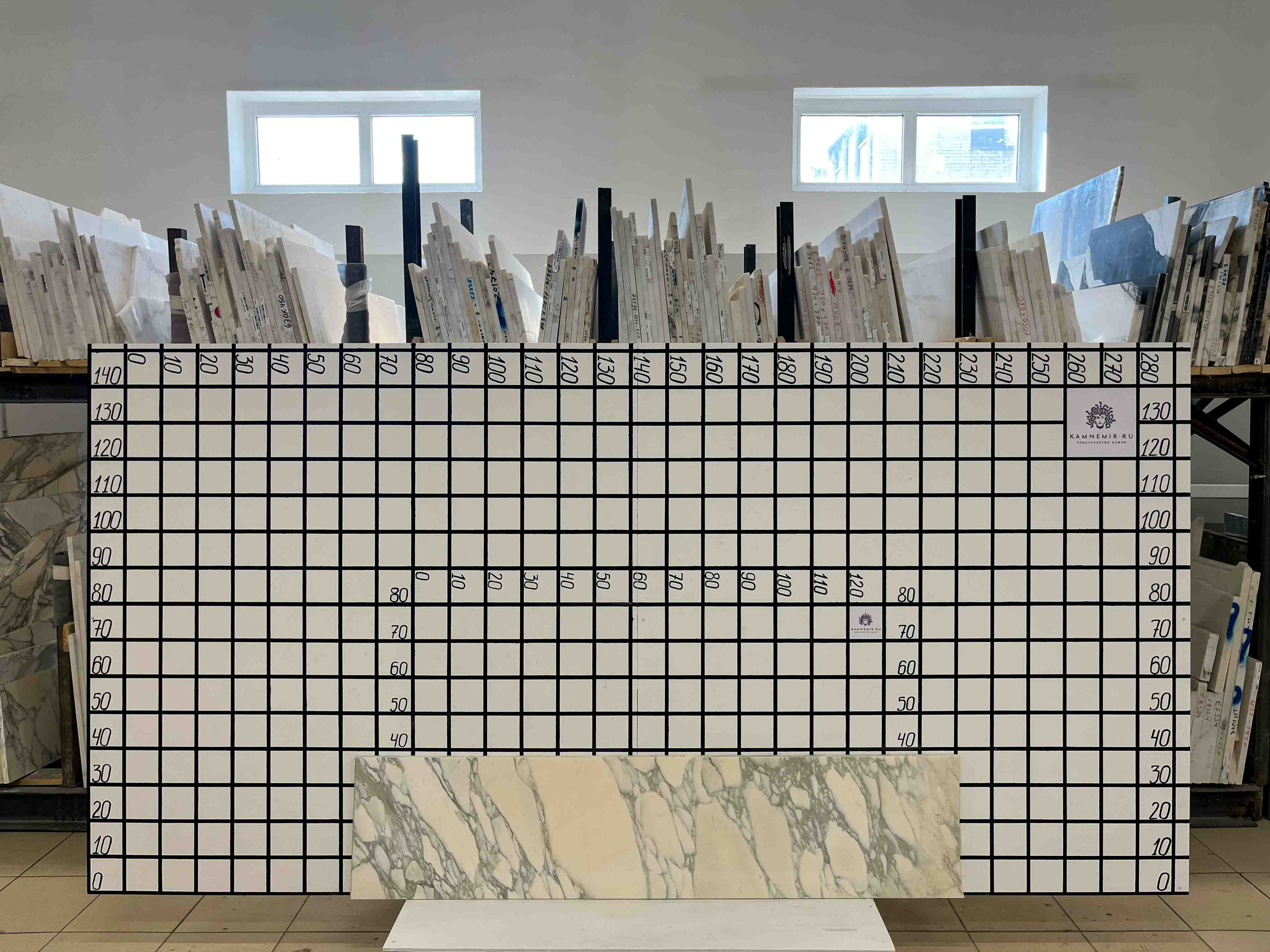 Изображение Заготовка F2436 (1620х370х20 мм)/Мрамор Calacatta/Белый/Полировка