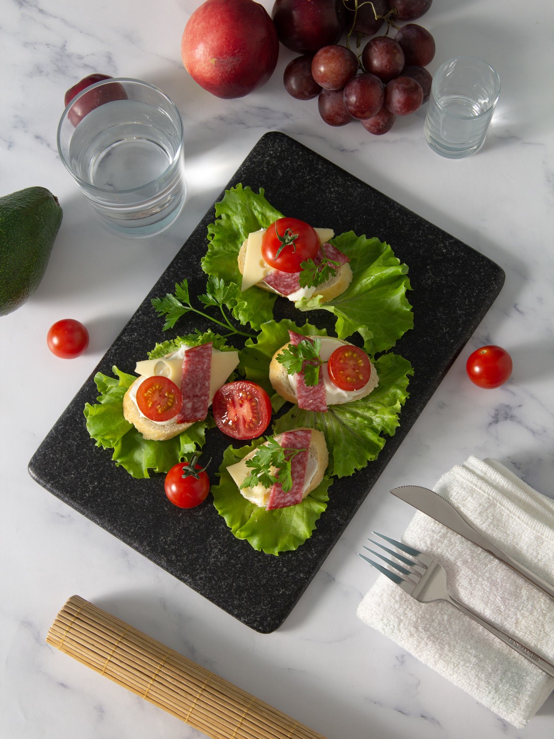 СПK Подставка "Поднос" скругленный (300х200х10 мм)/Гранит Габбро/Черный/Антик - изображение 2