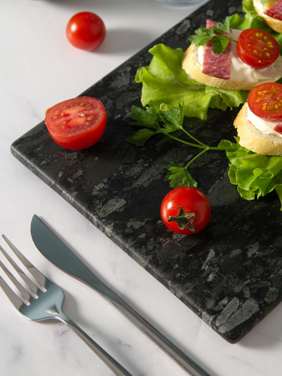 СПK Подставка "Поднос" скругленный (300х200х10 мм)/Конгломерат Onego Green/Зеленый/Антик - изображение 3