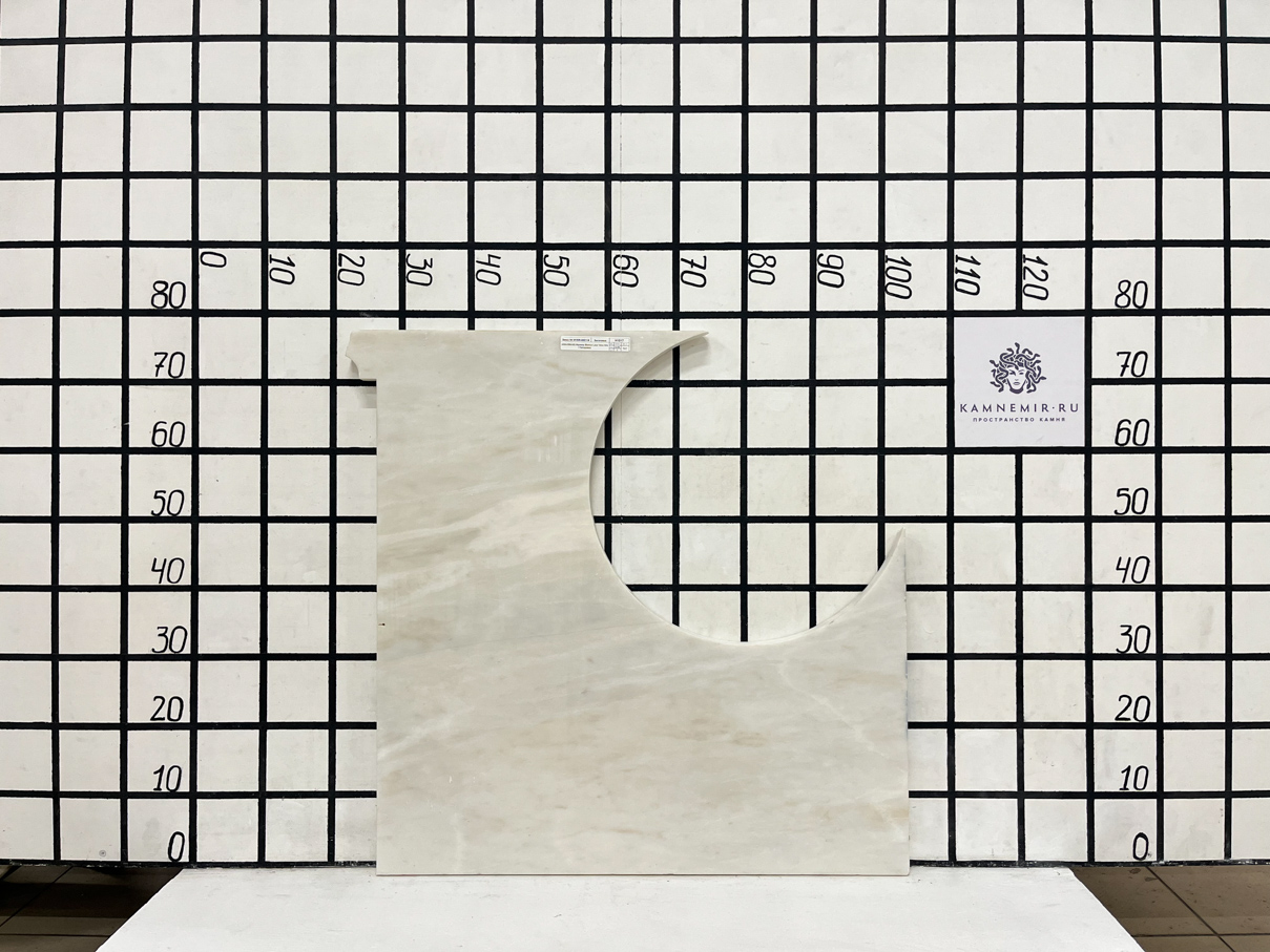 Изображение Заготовка без угла 440*440 (740х740х30 мм)/Мрамор Bianco Lasa Vena Oro/Белый/Полировка