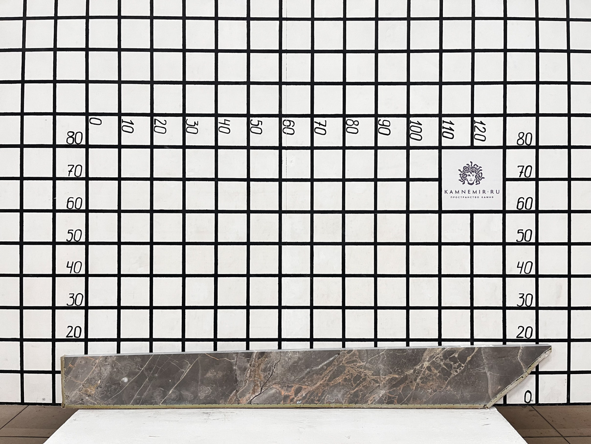Изображение Заготовка  (1200х130х20 мм)/Мрамор Fior di Bosco/Серый/Полировка