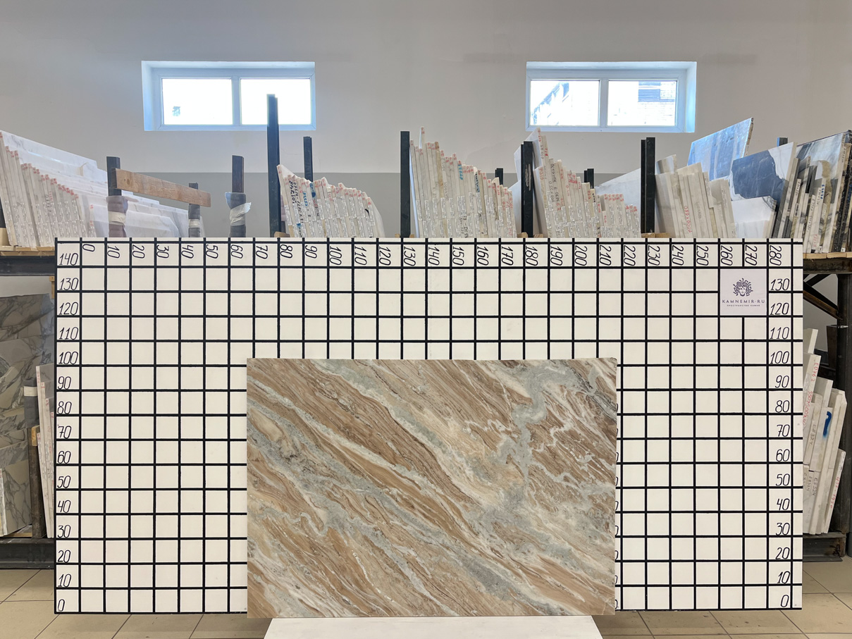 Изображение Заготовка F3290 (1460х1000х30 мм)/Мрамор Indian Fantasy/Коричневый/Полировка