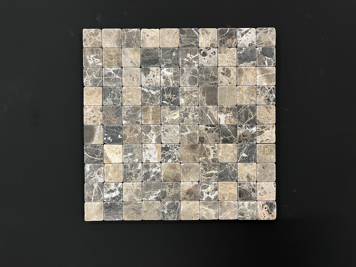 Изображение Мозаика 30*30мм (305х305х10 мм)/Мрамор Emperador Dark/Коричневый/Полировка