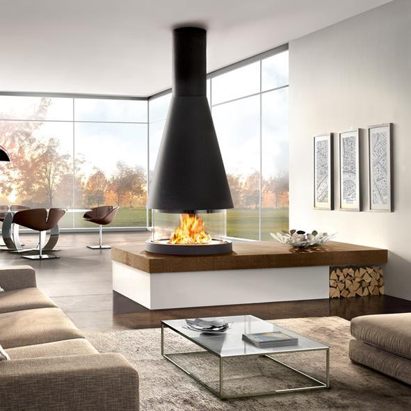 Современный камин с вытяжкой Современный камин с вытяжкой