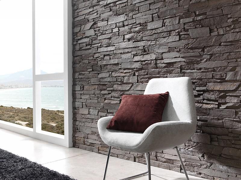 Стена из сланца