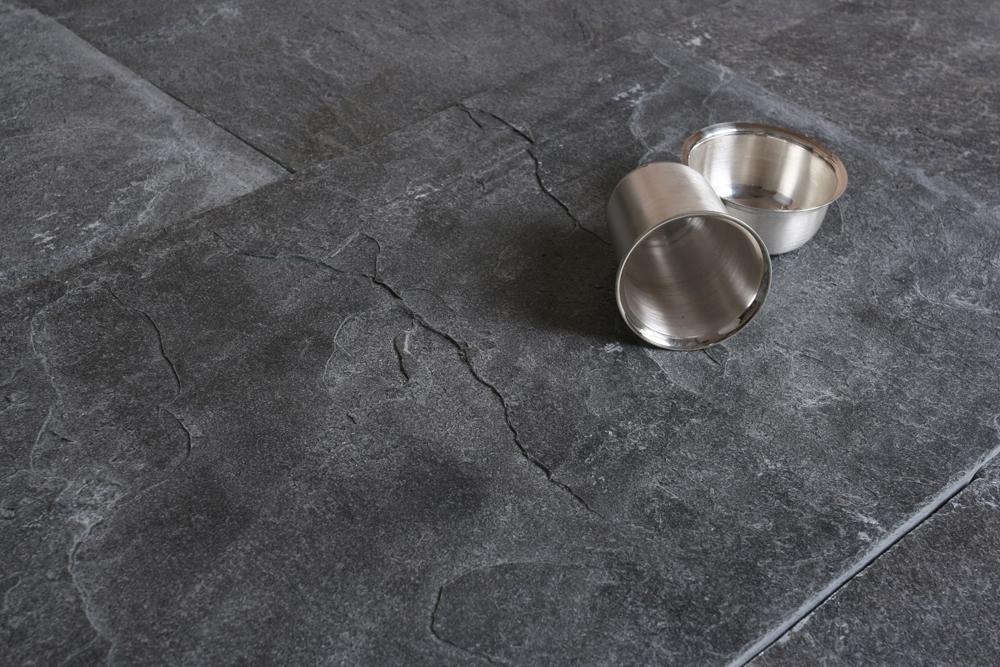 Облицовка пола сланцем