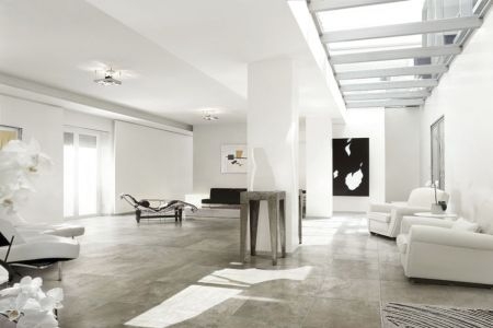 Отделка пола мрамором 