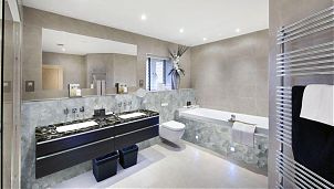 White Quartz в ванной