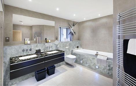 White Quartz в ванной