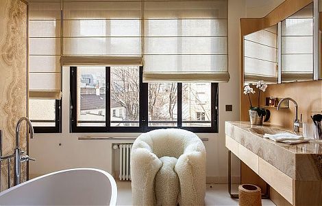 Мраморный оникс в отделке ванной комнаты