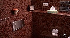 Гранит Balmoral Red в ванной