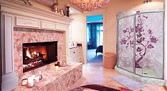 Камин из Pink Quartz