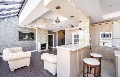 Светло-зеленый оникс в интерьере гостиной  изображение 1