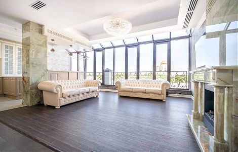 Светло-зеленый оникс в интерьере гостиной  изображение 2