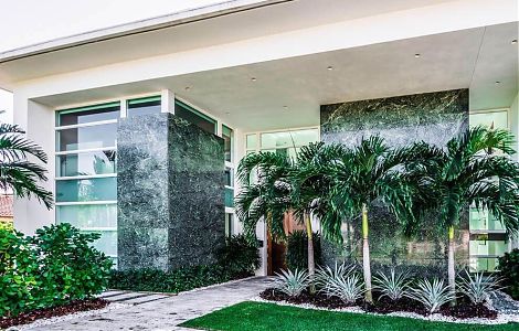 Фасадные панели из зеленого мрамора в стиле хай-тек изображение 5