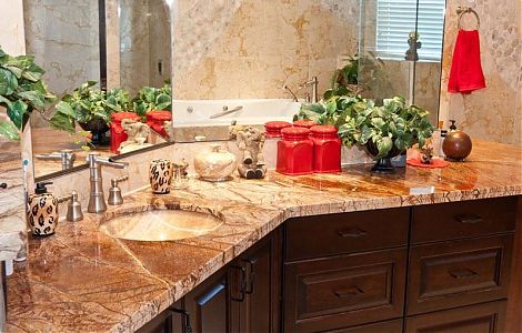 Столешница из мрамора Rainforest Brown изображение 1