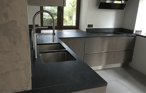 Столешница в кухню из черного сланца Black Slate изображение 8