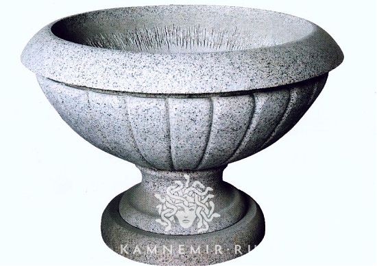 Вазон из белого гранита - изображение 1