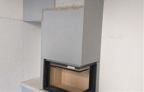 Отделка камина мрамором Wooden white изображение 2