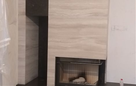 Отделка камина мрамором Wooden white изображение 1