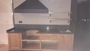 Столешница для казана из гранита G654 Sesame Black