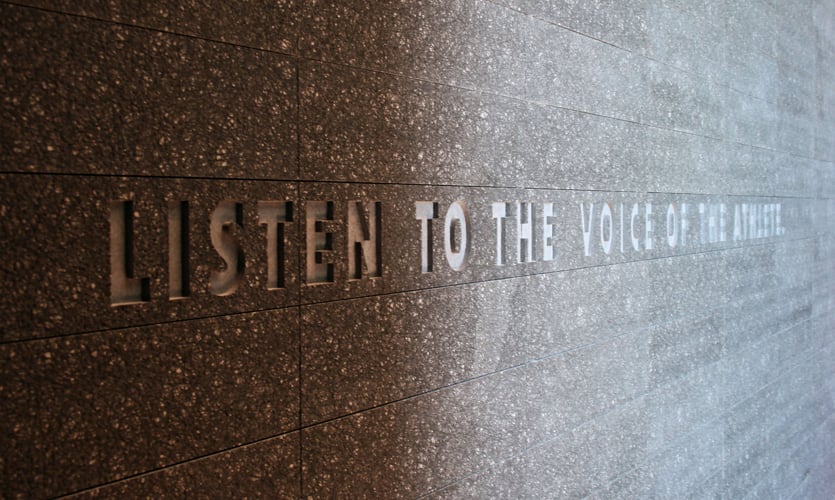 Listen to the voice of the athlete Listen to the voice of the athlete